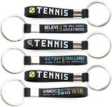 Inkstone Tennis Keychains | (12 Pack) Sports Inspirational Quotes Winners Never Quit and Quitters Never Win | Flexible | Gifts For Your Team, Friends, Family, and Colleagues