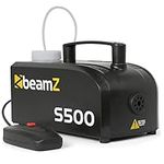 beamz S500 Compact Smoke Machine with Fluid Included Fog Machine Mist Maker Unit Wired Remote Control & 100ml Fluid for Halloween Wedding Disco Party Decorations DJ Accessories Stage Effect