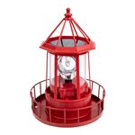 Operitacx LED Solar Powered Lighthouse 360 Degree Rotating Lighthouse Garden Towers Statue Lights for Outdoor Garden Pathway Patio Decor