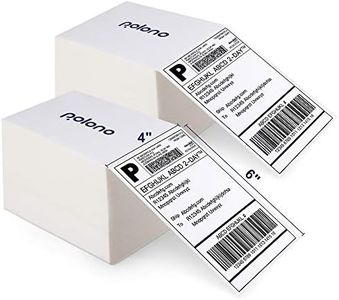 POLONO Genuine 4" x 6" Direct Thermal Shipping Label, Thermal Label (Pack of 1000), Perforated Fanfold Labels Compatible with POLONO PL60 and PL70E Label Printer, BPA & BPS Free, Commercial Grade