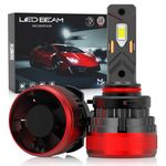 LEDBeam LED MX 120W Automotive Grade 7035 Chip 22000Lm 6000k White Car Headlight Bulbs (12V,120W/2bulbs) (HB3/HB4 (9005/9006)) 2025 Model , Pack of 2