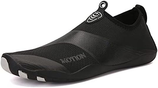 ShebSheb Beach Water Shoes for Man,Slip-On And Non Slip Black Aqua Swimming Shoes for Pool Sea Rubber Sole, Black3, 41 EU