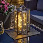 Marco Paul Firefly Star Lantern Large Style Fire Fly Effect Solar Powered Candle Lantern Hanging Indoor Or Outdoor Light Garden Home Bar Café Vintage Look Lighting Patio Ornamental Lamp