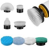 Electric Spin Scrubber Replacement Brush Head, 8pcs Replaceable Brush Heads for Electric Spin Scrubber, Extra Brush Accessories Kit for Floor/Wall/Tub/Tile, 4 Soft Brushes, 4 Hard Brush