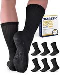 Pembrook 6 Pairs Diabetic Socks with Grippers for Men & Women - 12 Colors Neuropathy Socks for Women | Edema Socks