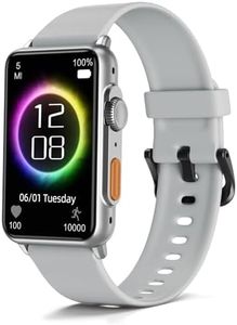 FITVII Health Fitness Tracker, 24/7 Blood Pressure Heart Rate Monitor, Smart Watch (Answer/Make Calls) with Blood Oxygen Sleep Tracking, Waterproof Step Calorie Activity Tracker for Women Men (Gray)