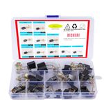 RICHERI 40Pcs Electric Motor Carbon Brushes 10 Different Sizes for Replacement Repair Power Tool Part