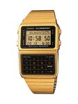 Casio #DBC611G-1D Men's Gold Tone 25 Memory Calculator Databank Watch, Gold, Small, Quartz Watch