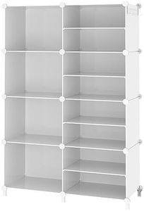 AWTATOS Closet Organizer 8 Cube Storage Shelves Portable Closet Clothes Organizers and Storage Stackable Cubby Shelving for Closet Bedroom Living Room Office White