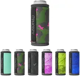 PHOOZY Insulated Can Cooler for 12oz Slim Cans - Patented Spacesuit Insulation Keeps Drinks Colder, Longer (Weighs less than 2 ounces) - Army Pink Camo