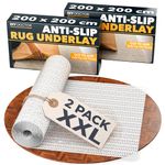 DIY Doctor XXL Rug Gripper (2 Pack) – 200x200cm Non-Slip Matting Roll – Anti Slip Rug Underlay for Hardwood, Tile & Laminate – Rug Grip Stopper & Non-Slip Mat for Floors