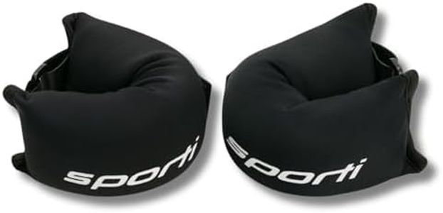 Sporti 3lbs Fitness Wrist Weights - Water Ankle Weights for Aqua Belt Pool Exercise, Comfortable Aquatic Weights - Black - 3 lb
