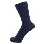 ZAKIRA Finest Combed Cotton Dress Socks in Plain Colours for Men, Women, 6-10 (UK), Navy