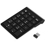 Wireless Numeric Keypad, 2.4GHz Portable Number Pad with USB Receiver, 22-Key Number Pad, for Laptop/Notebook, Desktop/PC Computer Compatible with Windows and OS X System(Black)