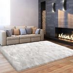 TENNOLA Sheepskin Rug 4x6 White Fau