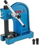 VEVOR Manual Arbor Press 1 Ton, Heavy Duty Arbor Press with 4-5/8 Inch Maximum Height, Manual Desktop Arbor Press Cast Iron Material, for Riveting Punching Holes