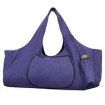 TENDYCOCO Yoga Mat Bag Large Yoga Mat Tote Sling Carrier with Side Pockets and Zippers - Purple