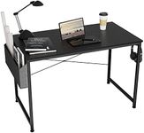 HOMIDEC Writing Computer Desk, Office Work Desk for student and worker, Laptop Table with Storage Bag and Headphone Hook,Modern Simple Style Desks for Bedroom, Home, Office(80x50x75cm)