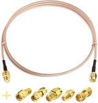 Superbat SMA Male to SMA Female RF Coaxial Coax Cable 6inches + 5pcs RF Coax Adapter Kit, SMA Cable + SMA to SMA/RPSMA Adapter KIT for WiFi/Ham Radio/GPS/3G 4G LTE Antenna,LNA and etc