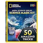NATIONAL GEOGRAPHIC Magic Chemistry Set - Perform Amazing Easy Tricks with Science, Create a Magic Show with White Gloves & Magic Wand, Great STEM Learning Science Gift for Boys and Girls