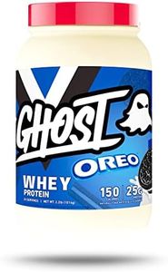 Ghost Whey Protein - 2.2lbs 1014g, 26 Servings per Tub, Gluten Free, Soy Free, 100 percent Whey Protein Blend with Natural Digestive Enzymes, 25+ Grams of Protein (OREO) 1.01 kg (Pack of 1)