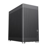 iONZ Mesh Pro PC Gaming | Office Case Mid Tower ATX - High Airflow Perforated Mesh - Front I/O Type-C (Black)