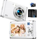 Digital Camera, AutoFocus 4K Vlogging Camera with Dual Camera 48MP 16X Digital Zoom Kids Compact Camera with 32GB Memory Card Portable Point and Shoot Cameras for Teens Beginner