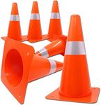 Orange Safety Cones with 12 inch Re