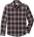 Fair Harbor The Ultra-Stretch Dunewood Flannel –– Men's High Performance Flannel –– Breathable, Versatile, 4-Way Stretch, Fireside Red Plaid, Small