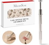 MelodySusie 100Pcs Soft Nail Sponges for Ombre, Nail Art Sponges With Grabbing Pen, Blooming Nails, Gradient Nail, Manicure Nail Art Tools, Professional Accessories Supplies for Home and Salon Use