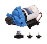 PEAKTOW PTR0033 Fresh Water Pump, 12V DC Self Priming Diaphragm, 3.5GPM 45PSI, with Strainer Filter, for RV, Camper, Yacht, Marine, Boat, Garden