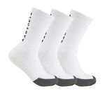 Carhartt Men's Force Midweight Logo Short Crew Sock 3 Pack, White, Large