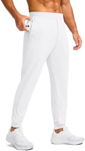 Soothfeel Men's Joggers with Zipper Pockets Golf Joggers Lightweight Sweatpants Athletic Workout Pants for Men Track 30" (Whtie, XXL)