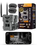 SPYPOINT Flex-Dark Twin Pack Cellular Trail Camera, 40MP Photos, 1080p Video + Sound, No-Glow Game Camera, Hunting Night Vision, Motion Activated,100ft Detection, No WiFi Needed Trail Cam (2)