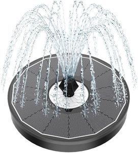 Yzert Solar Fountain Glass White Flower, 3.5W Bird Bath Fountains Solar Power No Battery with 4 Fixed Rods & 7 Nozzles, Solar Fountain Pump for Bird Bath, Garden, Outdoor, Pond, Pool,Hummingbird