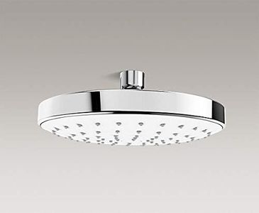 Kohler Metal 7" (178mm) Brushed Nickel Finish Rain Shower Head with Air Induction Spray (72438T-BN, Silver)