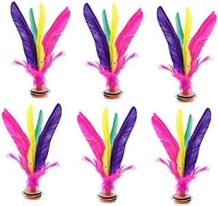 Bleiou 6 Pack Chinese Jianzi Colorful Feather Kicking Shuttlecock Foot Sports Toy Game