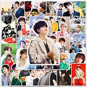 50 Packs Stickers for BTS Water Bottles Laptop Phone Motorcycle Computer Guitar Skateboard Hydroflasks Kpop Vinyl Sticker Waterproof Aesthetic Trendy Decals for Teens Girls Adults
