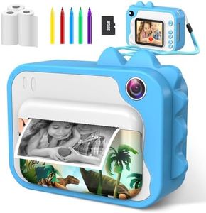 Camera for Kids Instant Print, 12MP Kids Instant Camera Ink Free Print Digital Camera for Kids Aged 3-12 with 32GB SD Card,Color Pens,Print Papers Christmas Birthday Gifts(Blue)