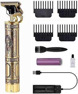 Rewup Hair Trimmer For Men,Hair Trimmer For Women, Professional Rechargeable Cordless Electric Hair Clippers Trimmer Hair Cutting Kit With 4 Guide Combs For Men T-Blade Jeepers Creepers, Multicolor
