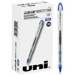 uni-ball VISION ELITE Rollerball, Stick Roller Ball Pen Bold-0.8mm, 12 Pack, Blue Ink (69024)