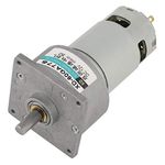 Gear Motor DC Gear Motor DC12V/24V 35W Large Torque Motor DC Micro Metal Gear Motor Adjustable Speed CW/CCW(12V 50rpm)