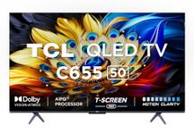 TCL 126 cm (50 inches) 4K Ultra HD Smart QLED Google TV 50C655 (Black)