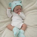 Zero Pam Realistic Reborn Toddler Dolls Silicone Full Body Boy, 18 Inch Real Life Baby Boy Dolls Sleeping Anatomically Correct Full Vinyl Soft Body Newborn Bebe Doll with A Belly Button (Farmhouse)