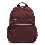 Vera Bradley Women's Performance Twill Campus Backpack Bookbag, Raisin, One Size