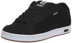 Etnies Men's Kingpin Skateboarding Shoe, Women 2 Skate, Black/White/Gum, 11