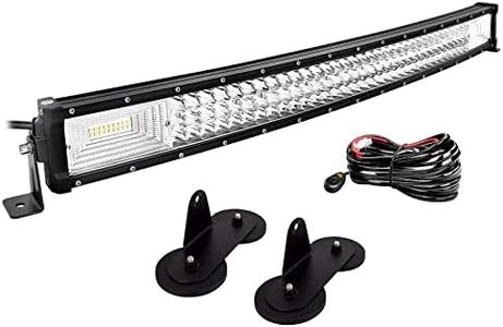 Willpower 81cm 32'' 405W Barre LED Incurvé + 2pcs Support Magnétique + Faisceau de Câblage Rampe LED Bar a LED 12V 24V Étanche Projecteur LED Feux LED pour 4x4 Voiture Camion Tracteur Quad Bateau