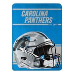 Northwest NFL Carolina Panthers 46x60 Micro Raschel Run Design Rolled Blanket, Team Colors, One Size (1NFL059050018RET)