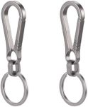 PINKPIN 2PCS Titanium Alloy Keychain for Men Keychain Small Keychain for Women Key Holder