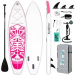 FunWater Inflatable 10'6×33"×6" Ultra-Light (17.6lbs) SUP for All Skill Levels Everything Included with Stand Up Paddle Board, Adj Paddle, Pump, ISUP Travel Backpack, Leash,Waterproof Bag